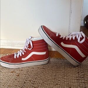 Vans women’s orange High-Top Sneakers